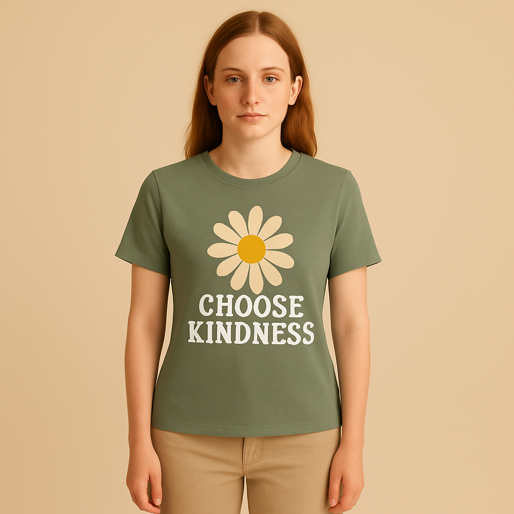 Saviarosa | Women – Graphic T-Shirt – Kindness Print – Everyday Positivity