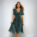 Annegret - Womens V-Neck Dress