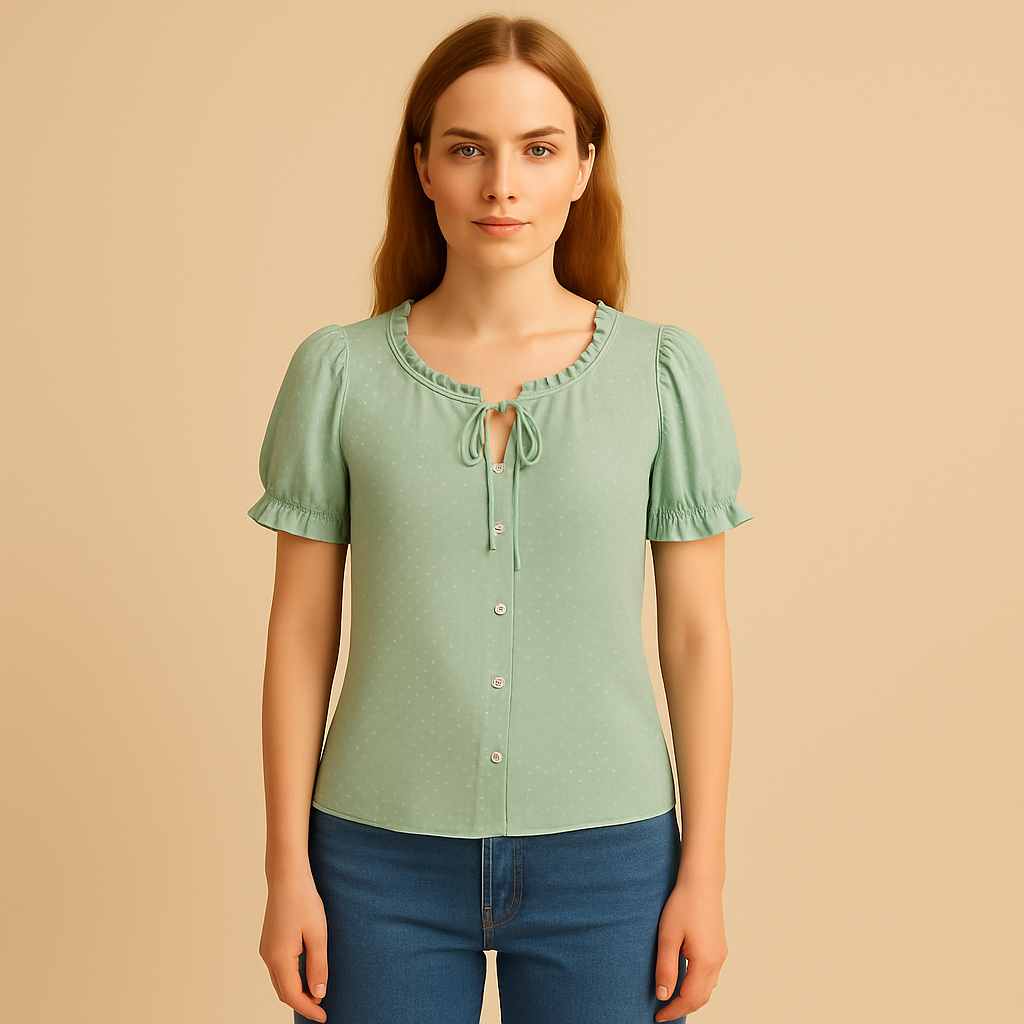 Saviarosa | Women – Tie-Neck Blouse – Playful & Fresh